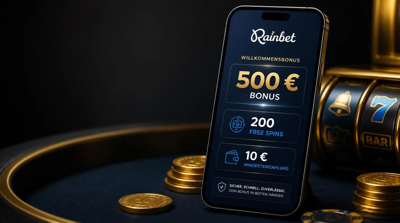 Willkommensbonus mit 500 Euro Bonusguthaben und 200 Freispielen in einer Casino-App